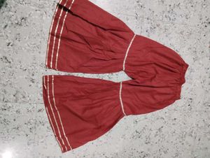 Elegant Cream &amp; Maroon Sharara Set
