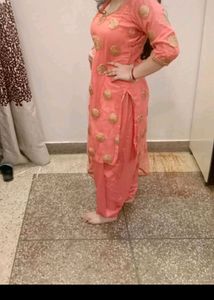 Kurta Set &amp; Suit With Semi Patiyala Salwar Wit Dup