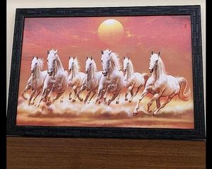 7 Horse Photo Frame Size 12"-8" Inches