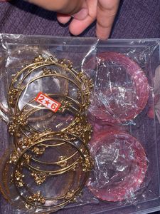 Elegant Gold Tone Kashmiri Bangles Set