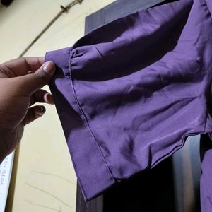 Vibrant mauve Button-Up Midi Dress