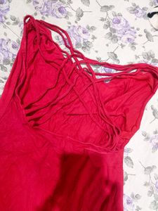Backless Red Top