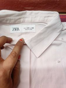 pink Embellished Button-Down Shirt