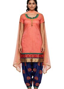 Elegant Peach Kurta Set with Patiala Pants