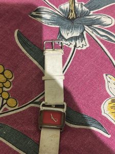 White Leather Strap Fastrack Watch