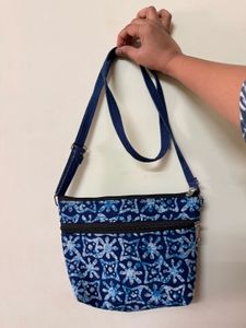 Blue sling bag