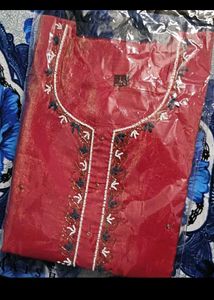 Elegant Red Kurta Set with Dupatta