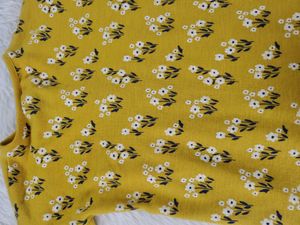 Cute Baby Girl Yellow Floral Romper &amp; Headband Set