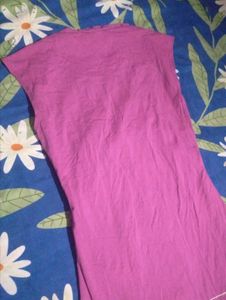 Women's Pink Striped Ruched Dress