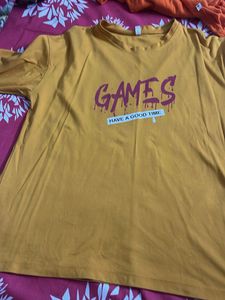 Yellow Graphic "Games Have A Good Time" T-Shirt