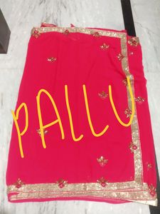 Heavy Moti Work Saree