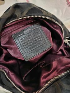 Coach black optic C Jacquard Hobo Bag