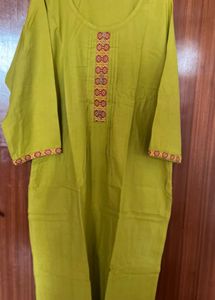 Green Cotton Kurta