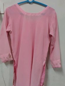 Beautiful Pink hemdwork Kurta Set