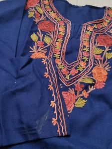 Kashmiri Embroidered Blue Kurta 💙