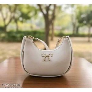 Chic Cream Hobo Bag with Bow Detail