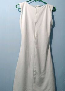Sleeveless White A-Line Dress