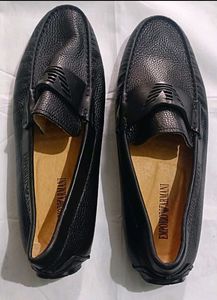 Emporio Armani Leather Loafers Casual Shoes