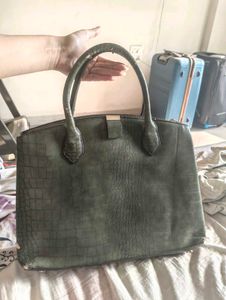 Chic Crocodile Textured Tote Bag
