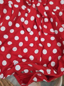 Cute Red Polka Dot Baby Romper