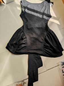 Chic Black Textured Sleeveless Dress