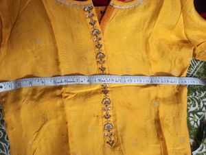 Silk suit with straight pajama &amp; dupatta