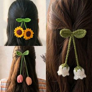 Handmade Crochet Hair Clilip.                  1