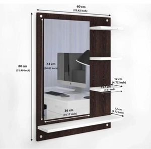 Modern Wall Mirror with Shelves