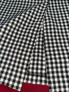 Classic Gingham Print Midi Skirt