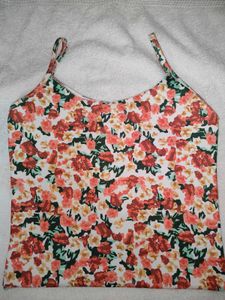 Floral Print Spaghetti Strap Tank Top
