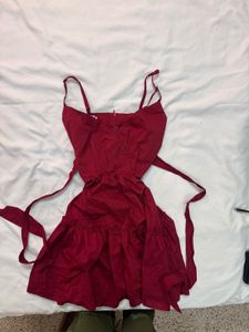 Red Fit &amp; Flare Mini Dress