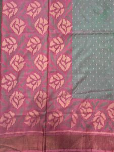 Elegant Cotton Saree with Floral Border
