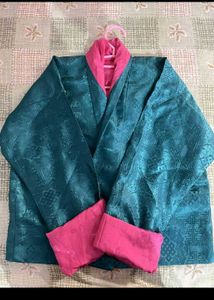 Teal & Pink bhutanese dress