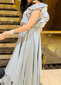 Stunning sea Blue Layered gown