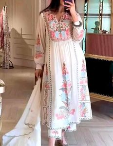 White Embroidered Kurta Set with Dupatta