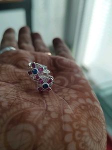 pure silver Toe Rings - with stones(4gram