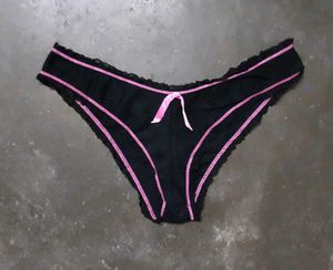 Black Lace Thong Panty