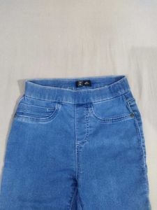 Women's Light Blue Skinny Fit Jeans – Soft &amp; Styli