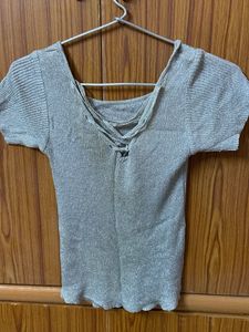 Sparkly Square Neck Top