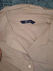 Classic Brown Button-Up Shirt