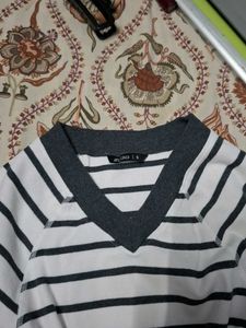 Striped V-Neck T-Shirt