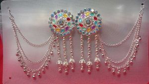 Exquisite Dangle Earrings with Multi-Color Stones