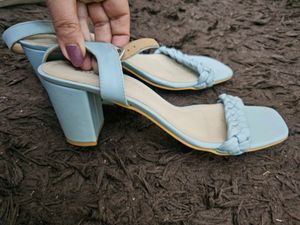 Mochi Blue Block Heel Sandals size 40