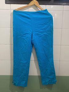 Bright Blue Cropped Pants