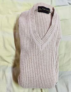 Adidas V-Neck Ribbed Knit Sweater