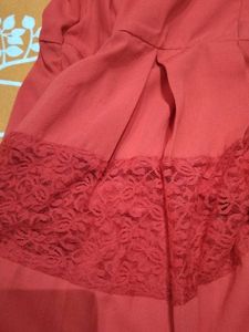 Cherry Red Fit And Flare Dress