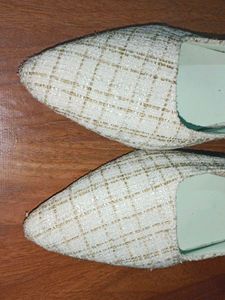 Elegant Tweed Slingback Heels