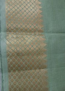 Elegant Light Green Saree with Golden Border