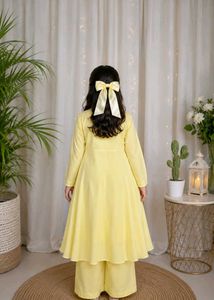 Elegant Yellow Kurta Set with Palazzo