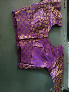 Purple Brocade Blouse